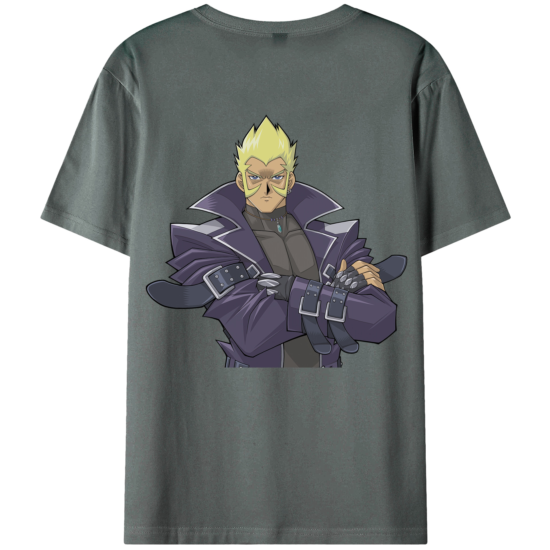 （画像用） 遊☆戯☆王 Yu-Gi-Oh! 綿100％ メンズ半袖Tシャツ（バックプリント） 通気性